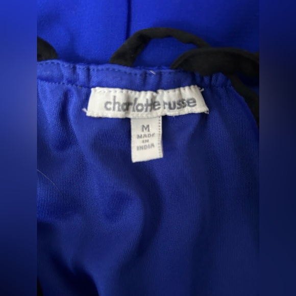 5/$25 Charlotte Russe bright blue strappy sundress size medium - Picture 7 of 7